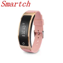 Smartch Bluetooth4.2 монитор сердечного ритма Браслет Шагомер фитнес-трекер Спорт Смарт-браслет для iOS и Android Xiaomi т. д.