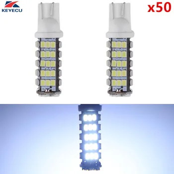 

KEYECU 50x Super Bright White 3020 68-SMD T10 194 168 158 Car Light LED Bulbs 12V License Plate Backup Reverse Interior Light