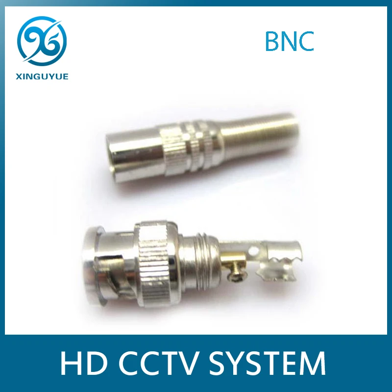 XGY Бесплатная доставка CCTV 10 шт. Серебряные Мужчина BNC Видео Разъем Муфты ввернуть
