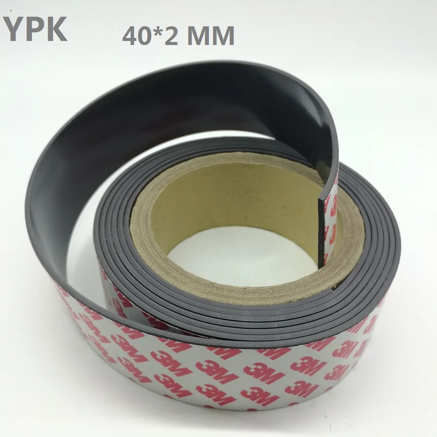 

1 Meter 40*2 mm self Adhesive Flexible Magnetic Strip Anisotropic Rubber Magnet Tape width 40mm thickness 2mm 40*2 MM