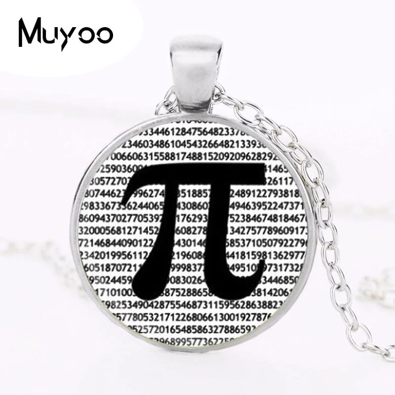 Math Logo Pendant Necklace Study Art Handmade Vintage Chain Choker