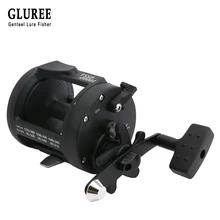 GLUREE Trolling Fishing Reel 3.8:1 1BB Baitcasting Reel Coil TSSD 3000/4000 Black Right Hand Casting Sea Fishing Reel Saltwater hiumi trolling reel fishing gla200 gla300 black red left right hand casting sea fishing reel saltwater baitcasting reel coil