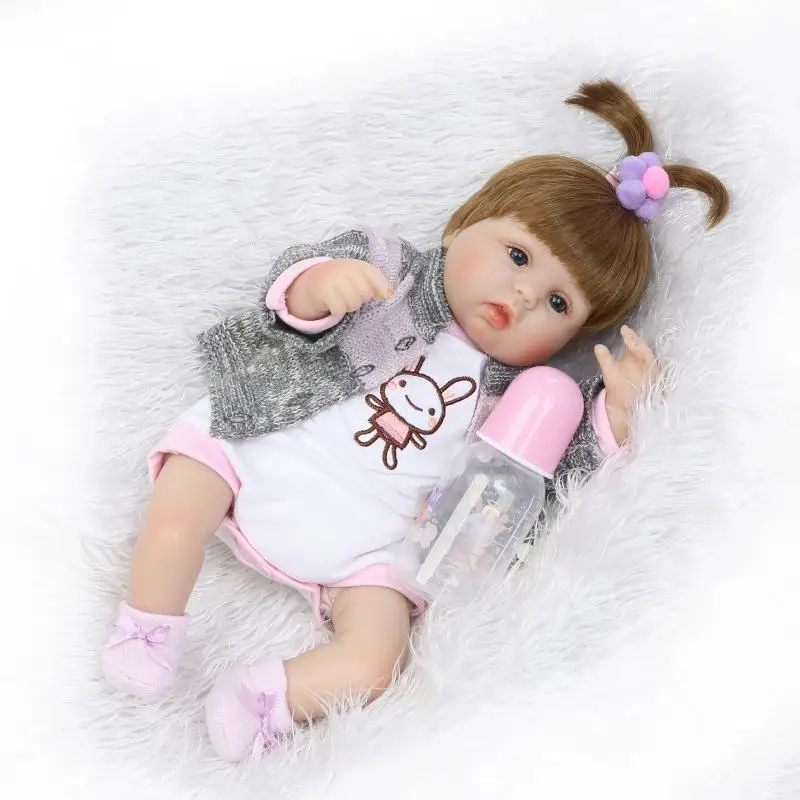 

NPKDOLL 40cm Silicone Reborn Baby Doll kids Playmate Gift For Girls 16 Inch Baby Alive Soft Toys For Bebe Reborn Brinquedo