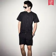 Мужская одежда мужской комбинезон one piece брюки промывочной воды моды случайные штаны dj певица костюмы