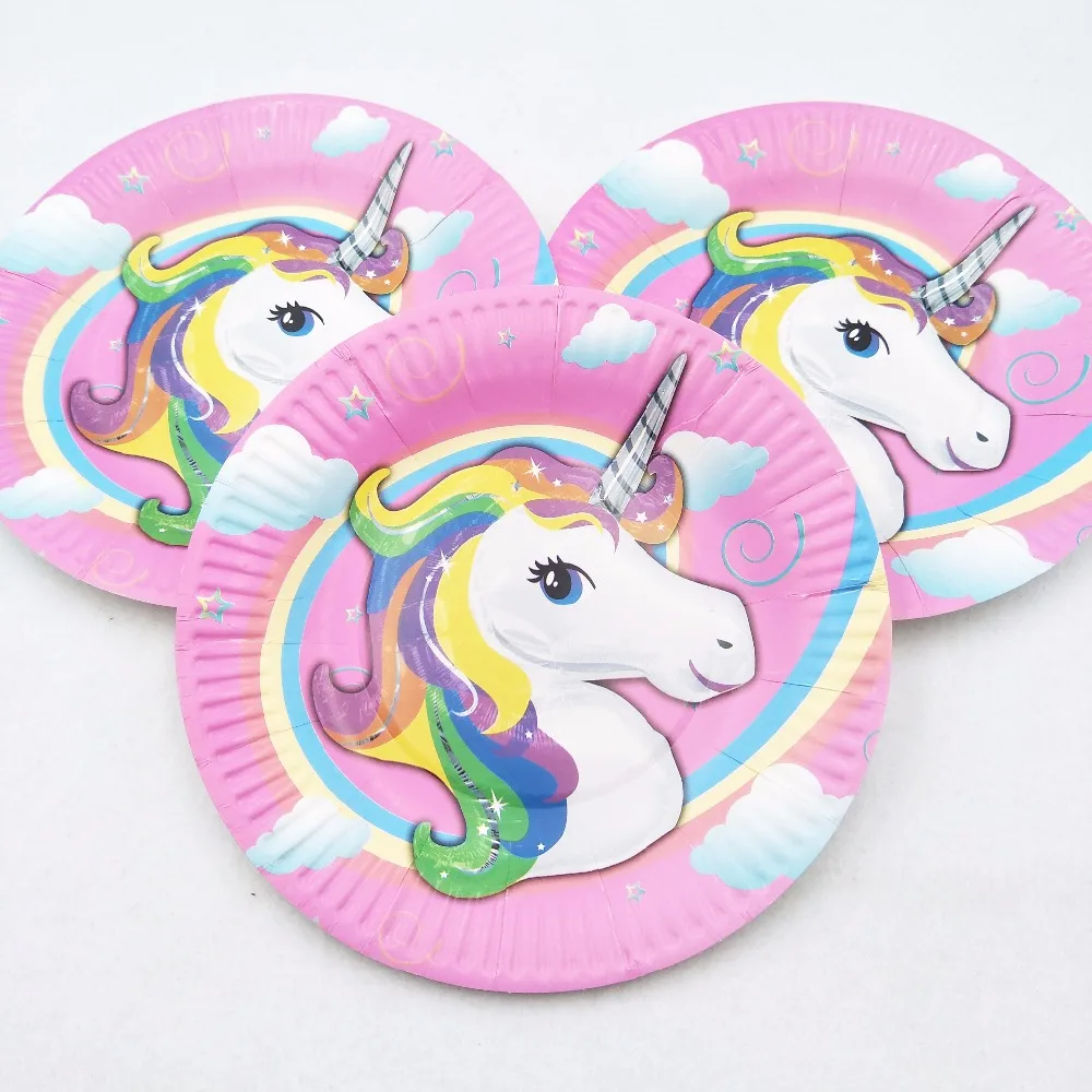 10pcs / серия Планшеты Дети Birthday Party Supplies бумаги Посуда С Днем Рождения праздничные