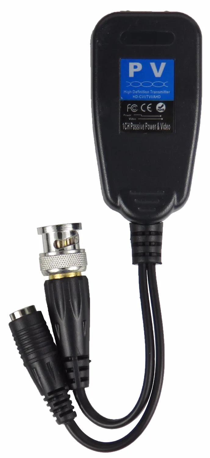 2 Pair CCTV Coax BNC Video Balun Transceiver to CAT5e 6 Surge Protection 4pcs