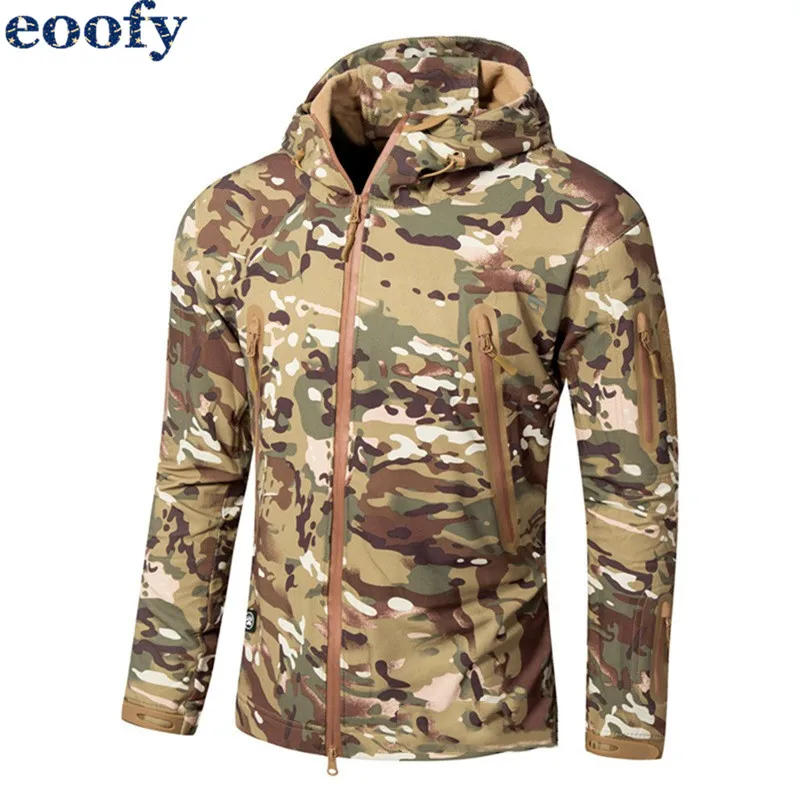 

Shark Skin Soft Shell Jacket Windbreaker Army Tactical Jackets Men Winter Combat Military Jacket Outdoor Training Hiking Coat