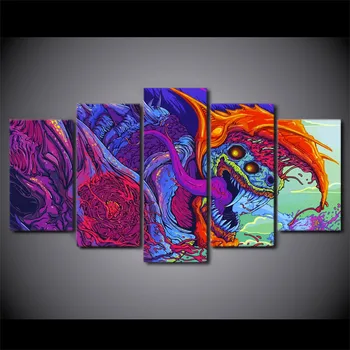 

5 Painting Wall Decorations Living Room Picture Wall Decor hyper beast Modern Abstract Canvas Painting HD Print Painting Poster