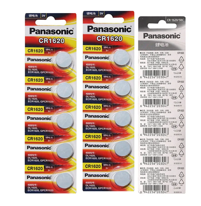 15x Panasonic CR1620 Button Cell Coin Batteries CR1620 Car Remote