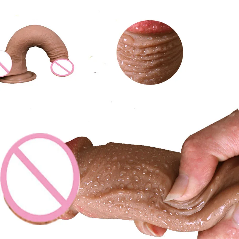 Силиконовый фаллос жидкий реалистичный пенис с присоской Супер огромный большой мужской презерватив мастурбатор секс-игрушки для женщин