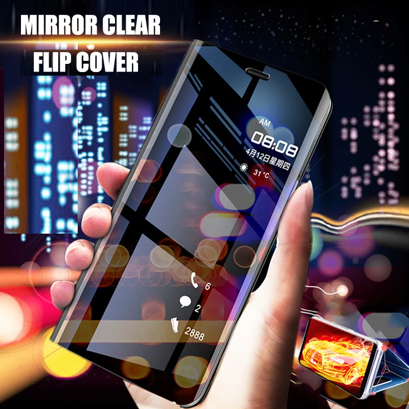 

Clear View Smart Mirror Case For Samsung Galaxy S10 Lite S9 S8 Plus Note 9 8 For A8 A7 A6 A5 A3 J5 J7 J4 J6 Plus 2018 2017 Cover