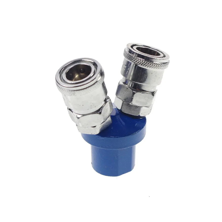 

Pneumatic 1/4" BSPT Female 2 Way Air Hose Quick Coupler Socket Connector