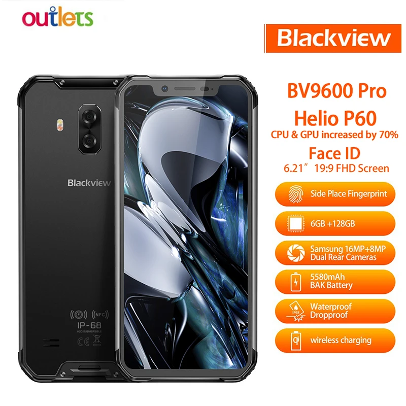 Blackview BV9600 Pro Водонепроницаемый смартфон 6 ГБ + 128 Гб Android 9 0|Смартфоны| |