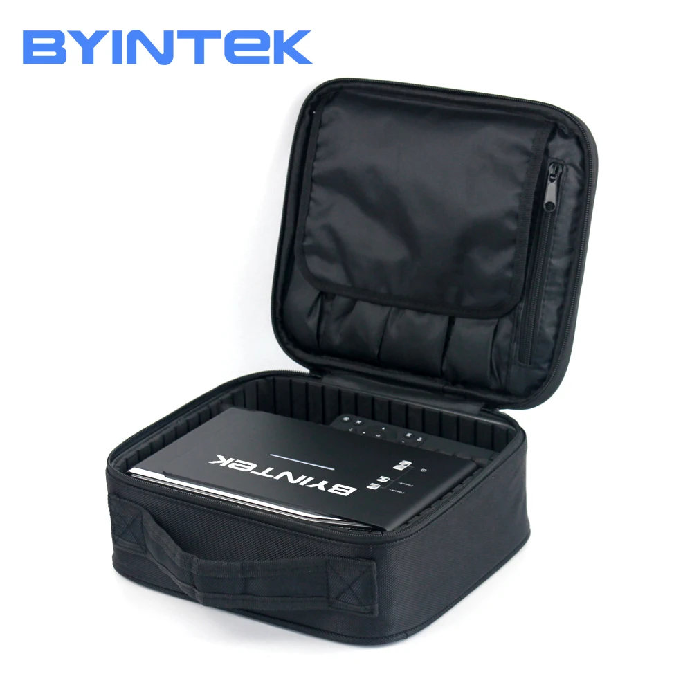 BYINTEK الأصلي الفاخرة جهاز عرض صغير حالة حقيبة المحمولة القماش حماية ل UFO R15 P12 R9 R7 السماء GP70 K9 K1