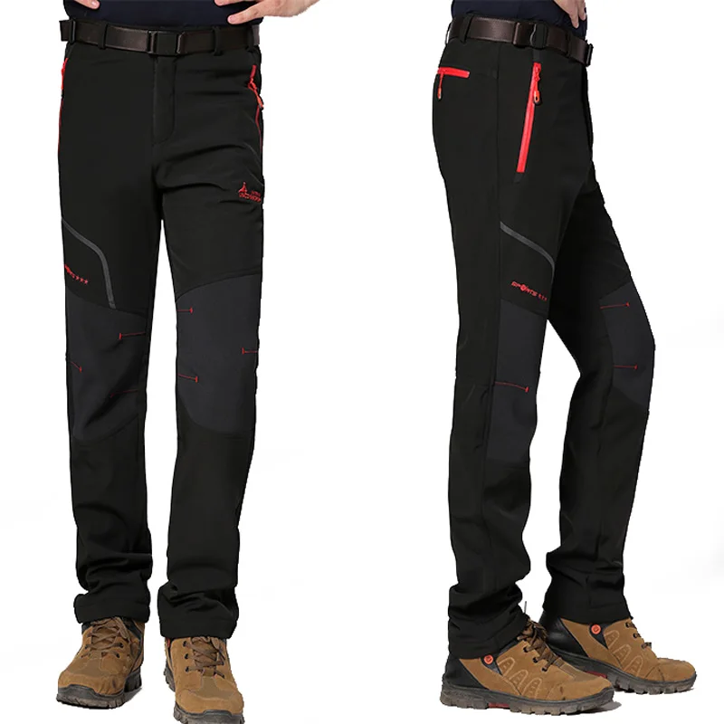 Skup 5XL męskie zimowe polarowe wiatroszczelne spodnie Outdoor Sports spodnie wspinaczka Camping Trekking narciarskie polowanie męskie spodnie VA015