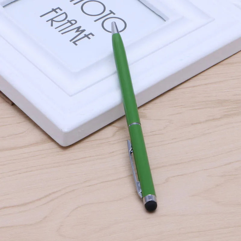 OOTDTY Стильный тонкий 2 в 1 шариковая ручка и емкостный стилус для iPhone, iPad, планшетов
