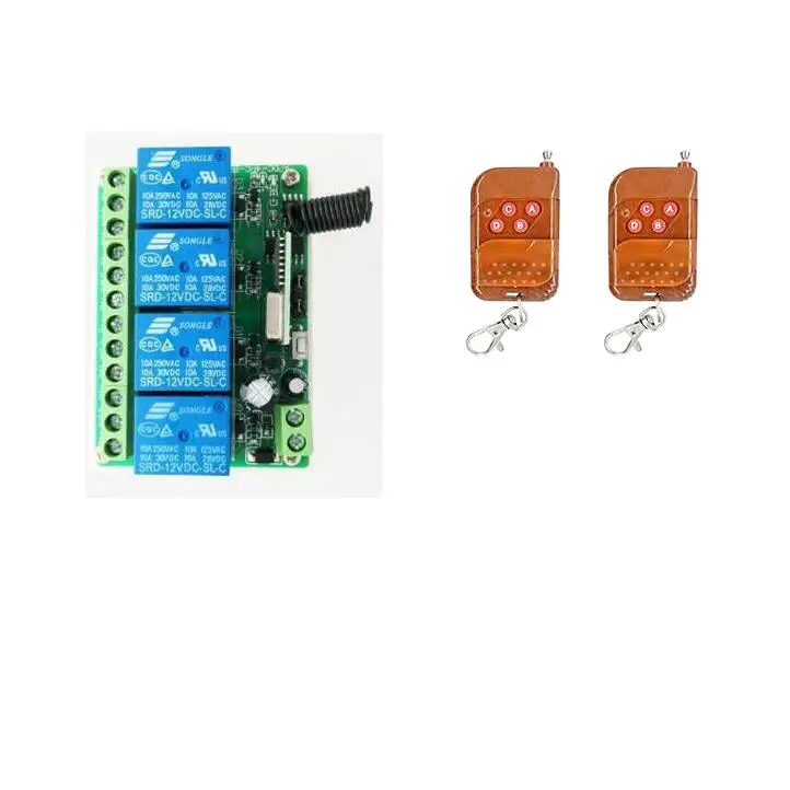 DC 12V 24V 4 CH 4CH RF Беспроводная лампа 315/433 MHz передатчик + приемник светильник ных