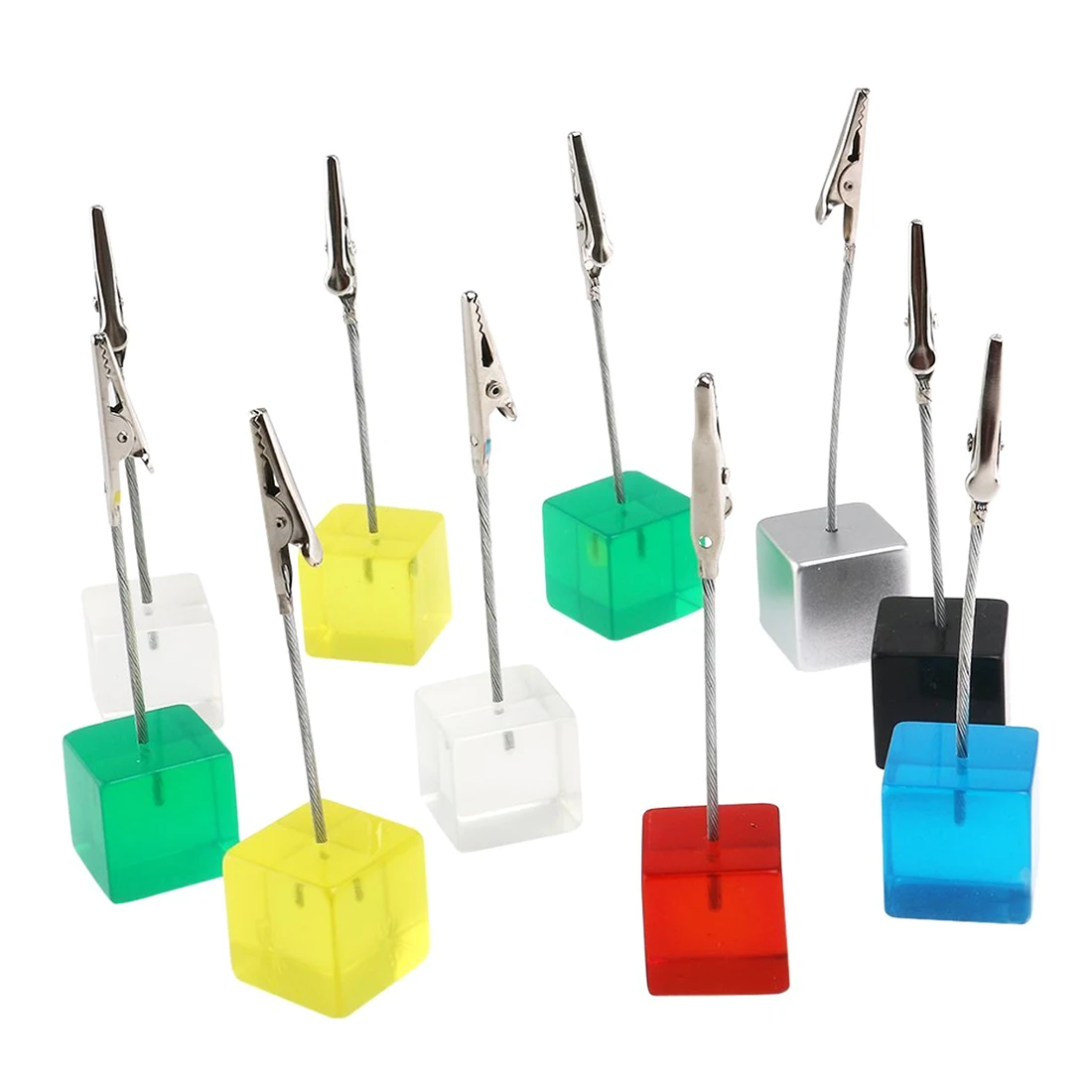 Card Paper Note Clip Photo Memo Holder Clip 10Pcs (random color) SCLL