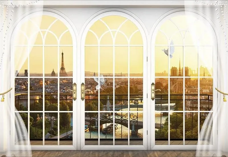 3d-murals-wallpaper-HD-Paris-window-photo-custom-non-woven-Sticker-room-sofa-TV-background-wall (5)
