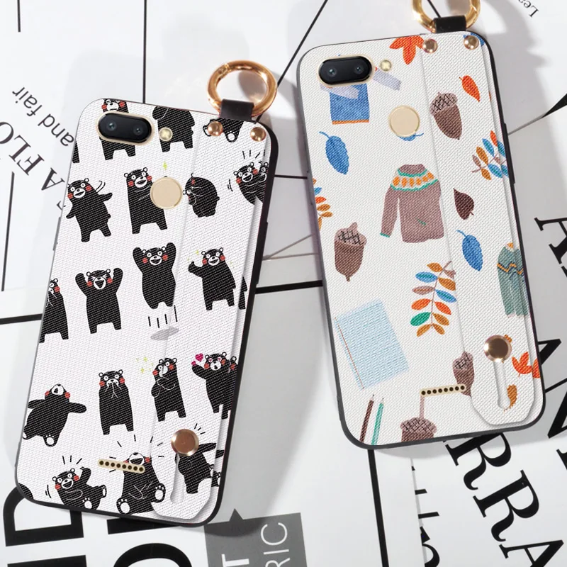 

Soft Silicone Wristband Cover For XiaoMi Redmi 3S 4A 4X Cute Bear Skin Strap Case For Xiomi Redmi 5A 6 6A