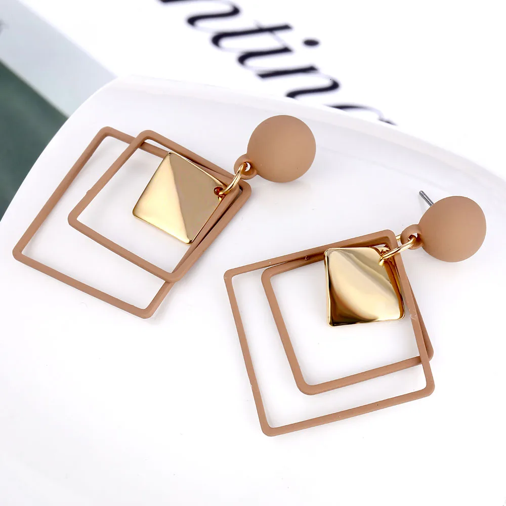 IPARAM Geometric Drop Earrings for Women Vintage Alloy Earrings Party Jewelry drop earrings geometric earrings