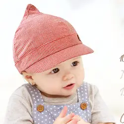 Милые Дети Дети Малышей Детские Hat Unisex Мальчики Девочки Решетки Берет Sunbonnet Ребенка шляпу для Защиты От Солнца