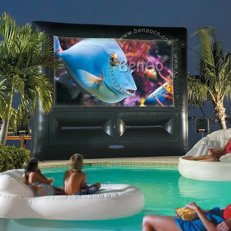 M012 Free shipping Airtight PVC inflatable movie screen Cheap price Premuim quality with air pump inflatable yard cinema screen free shipping sealed airtight basketball goal inflatable sports games with free ce pump