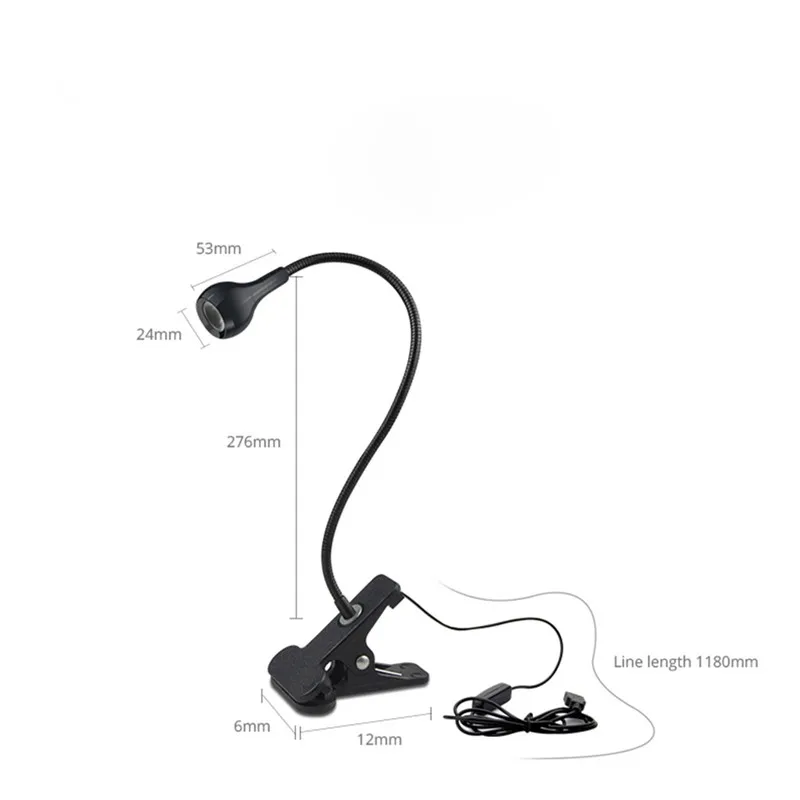  Flexible LED Table lamp USB Desk Holder Clip Bed Study Reading Book Feeding Bulb spotlight apex leg