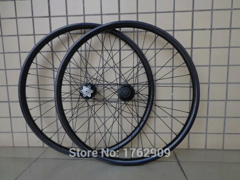 

New 26" inch Mountain bike clincher rim 3K full carbon fibre disc brake carbon bicycle wheelset 26er MTB bike parts Free ship