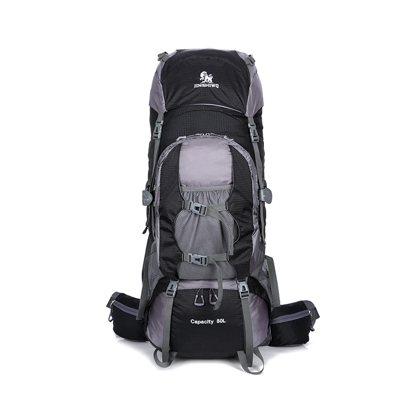 Большой Вместительный 80л мужской рюкзак для путешествий мужской повседневный рюкзак Mochila Escolar водонепроницаемый походный спортивный рюкзак для альпинизма - Цвет: Black
