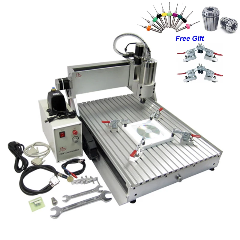

Russia no tax free shipping! cnc wood lathe machine price LY CNC 6040 Z-VFD stone cutting machines for Assembled & tested well