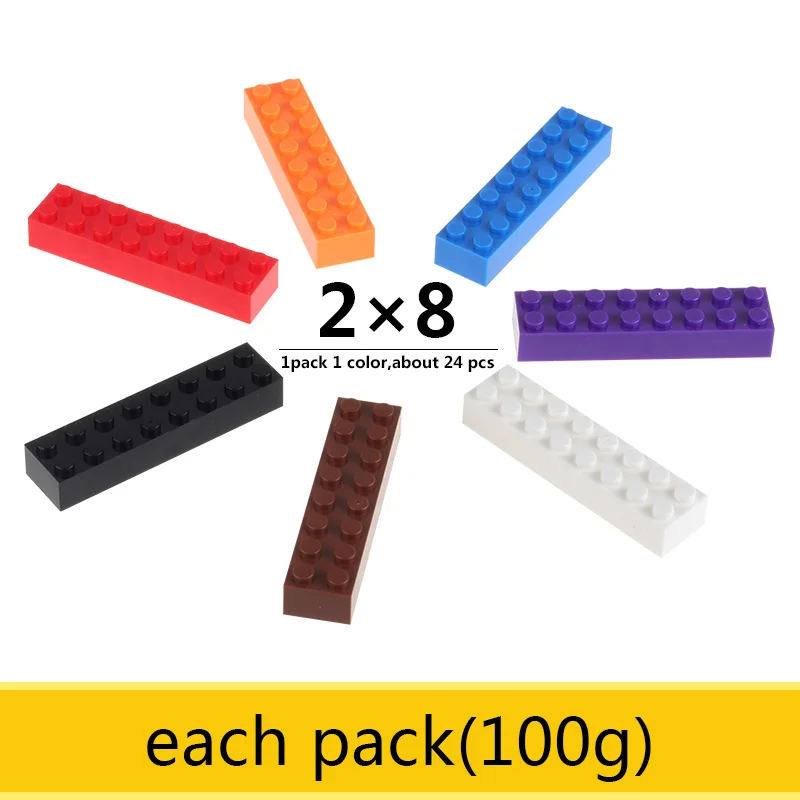 Небольшие строительные блоки 2X8 1 упаковка около 24 шт. DIY креативные