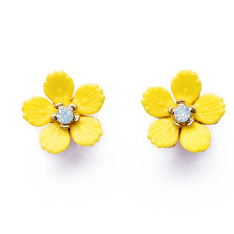 

MISANANRYNE Cute Small Yellow Flower Stud Earrings Party Jewelry Accessories Christmas Gift Boucle D'oreille Pendientes Mujer