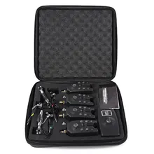 Wireless Digital Fishing LED Alarm Alert 4 with LCD Screen Indicator 1 Receiver 4 Fish Swingers with Zippered Case for Fishing