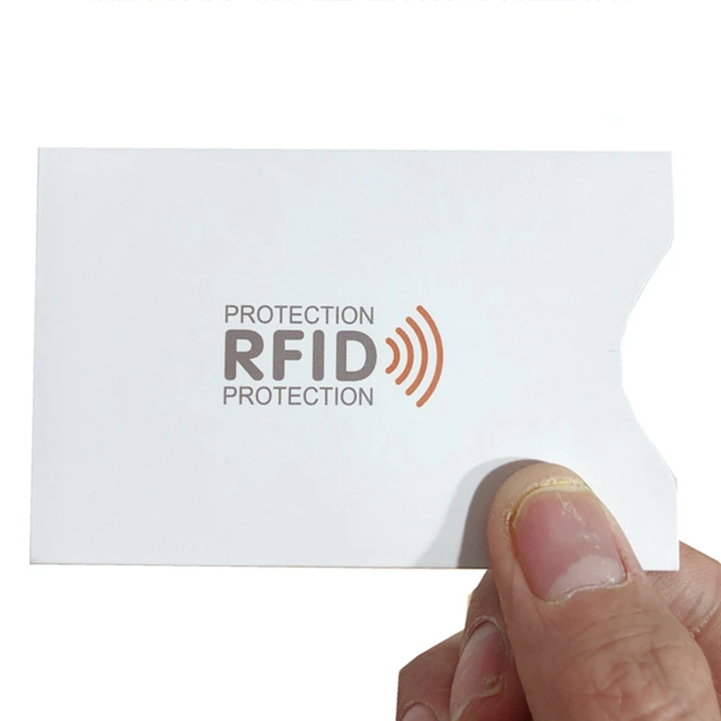 

5Pcs White Aluminum Foil Portable Anti-Scan Credit RFID Card Protective Anti-Magnetic Holder Bag ID Band Card Protector