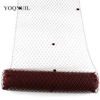 

Brown mix dot birdcage veil 25CM Width millinery veils DIY Hair accessories hat bridal netting party headwear or multiple colors