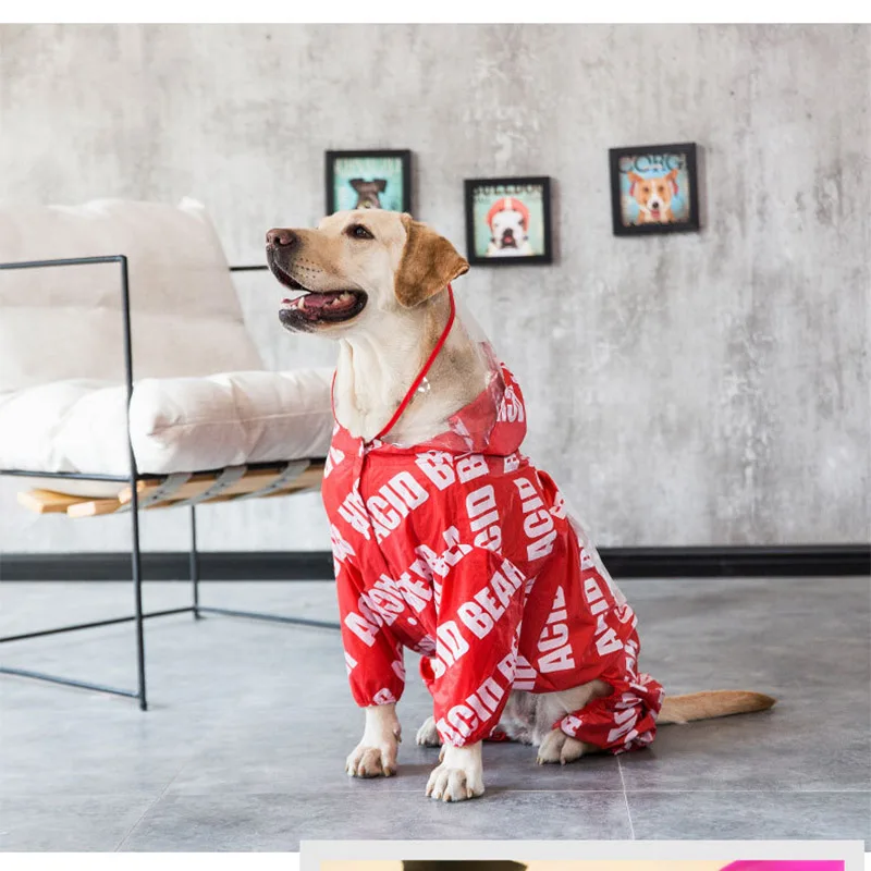 HSWLL для домашних питомцев, маленьких и больших собак плащ Одежда для собак плащ-Толстовка Водонепроницаемый Дождь красивые куртки пальто Верхняя одежда