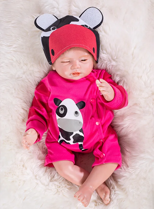 

DollMai Bebe 48cm Silicone Reborn Baby real dolls Toys Lifelike girl Doll Child Birthday Gift bonecas Brinquedos