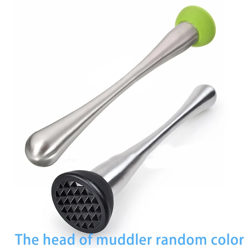 JX-LCLYL Stainless Steel Muddler Spoon Bar Cocktail Mojito Drink Stirrer Mixer Barware