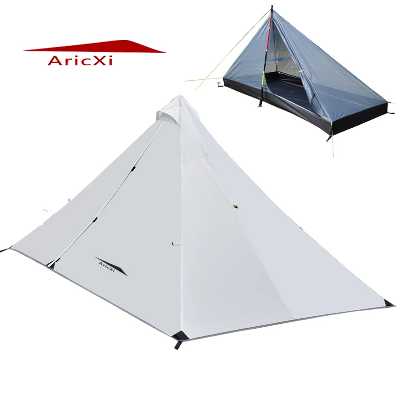 

ARICXI Outdoor Ultralight Rodless Camping Tent 4 Season 1 Single Person Professional 210T polyester fabric PU coating wide tent