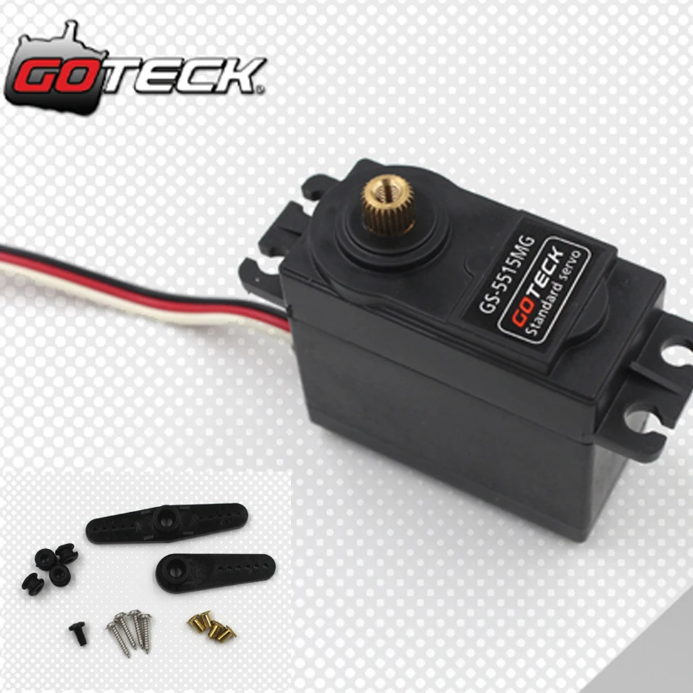 

RC Servo.Goteck GS-5515MG High Torque Metal Gear Standard Analog Servo/55g/ 13.2kg-cm/ 0.20sec For RC Parts