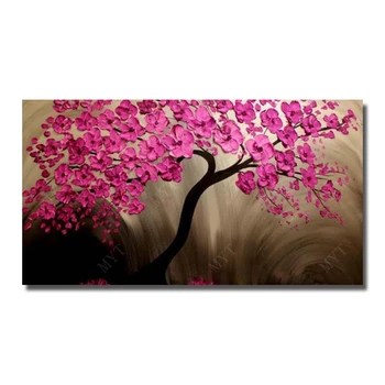 

High Quality Knife Flower Painting Modern Canvas Art Hand Painted Oil Painting Living Room Wall Decor No Framed