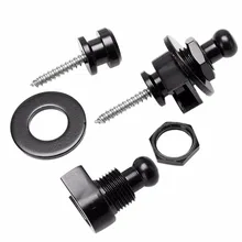 2 шт. пара гитарных басов Schaller ремешок Пряжка кнопка блокировки круглая головка черный аксессуар для гитары хромированный запорный механизм тюнеры