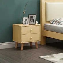 Nordic solid wood simple modern bedside cabinet bedroom storage cabinet double mini cabinet popular bedside cabinet LM12241419