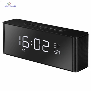 

Portable Wireless Bluetooth Speaker HIFI Stereo Speakers Soundbar with FM Alarm Clock Subwoofer Column for Computer Phones