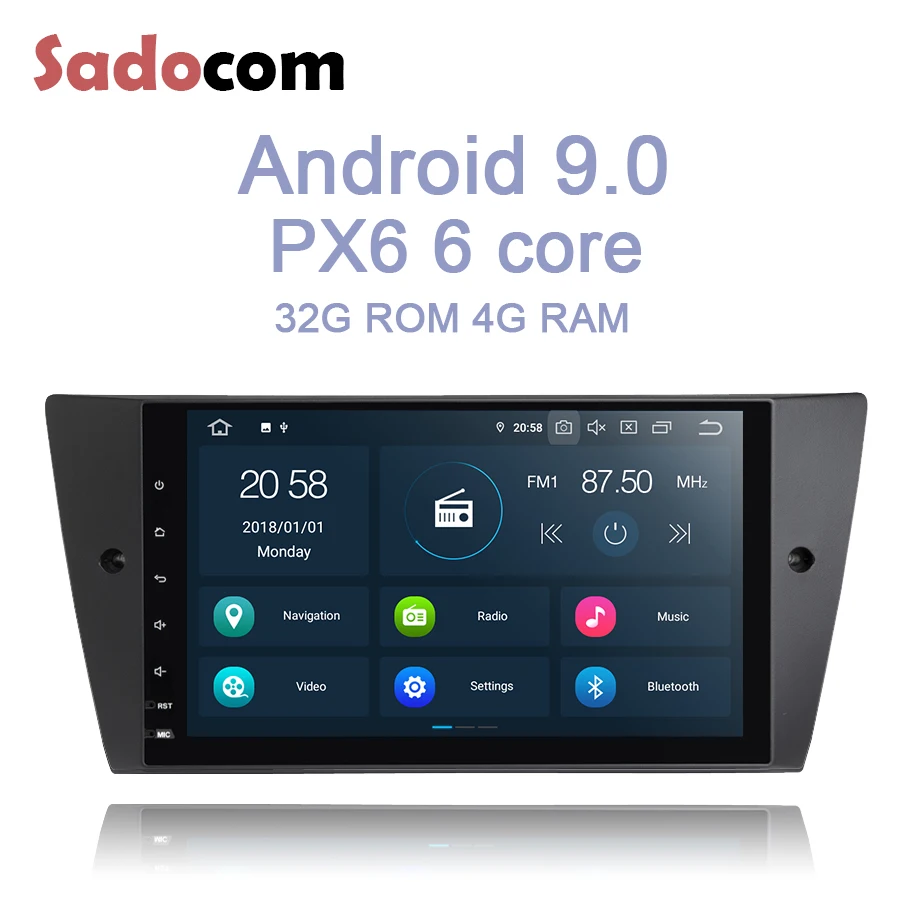 

PX6 1 din Android 9.0 6 Core 64GB ROM 4GB RAM Car DVD player autoradio GPS Map mulimedia wifi For BMW E90 E91 E92 E93 3 Series