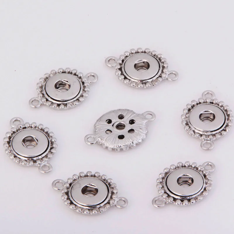 Модные металлические 12 мм защелки соединители кнопок ювелирные изделия аксессуары Diy браслет фурнитура