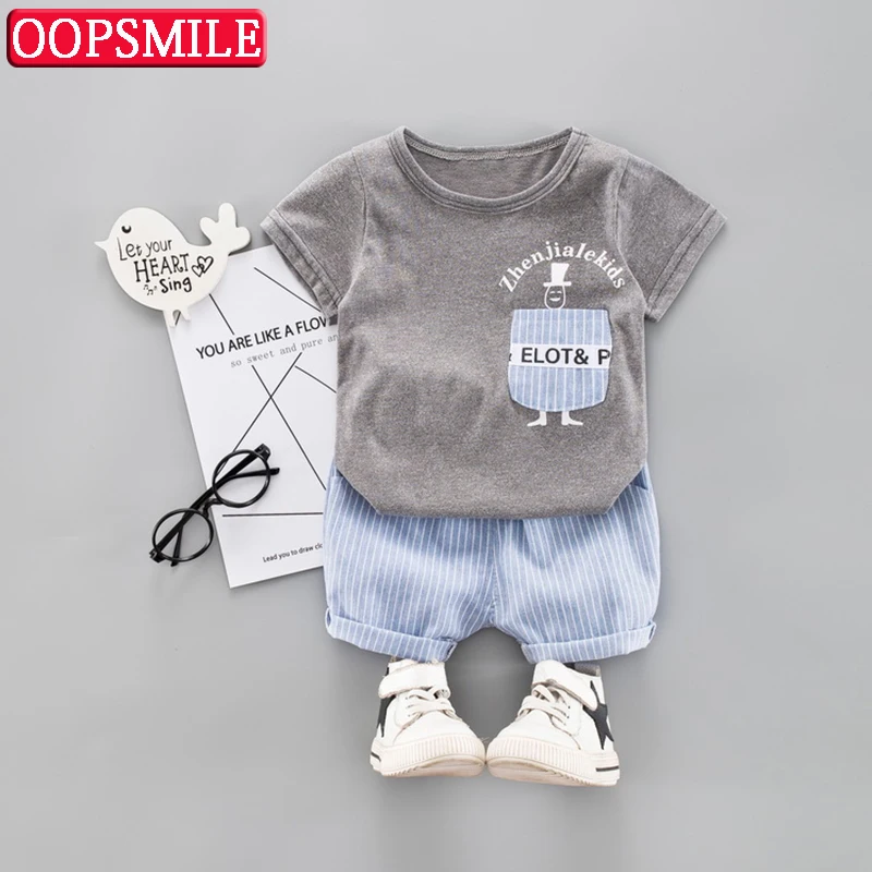 

Toddler Baby Boys Clothing Sets Girls Clothes T-shirt+Shorts Summer Tops Baby Boys Suit shorts For 1 2 3 4 Years