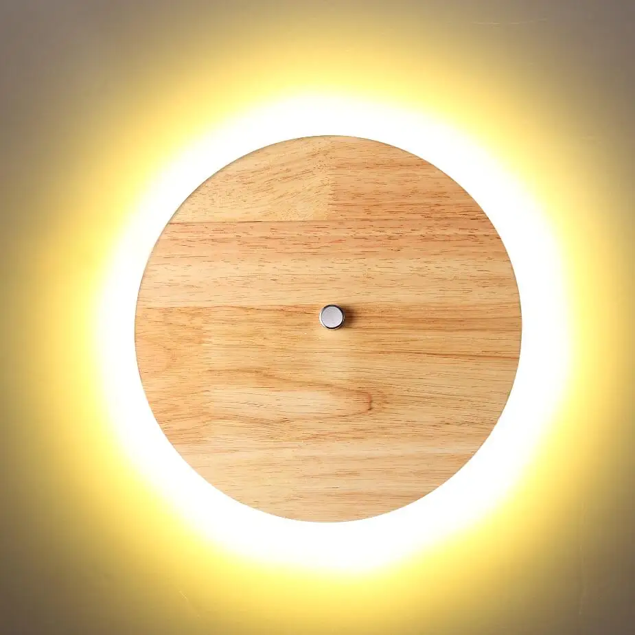 

Nordic Modern Bedside Wall Lamp AC110V-220V Wood Wall Light Hotel Corridor SMD LED Interior Fixtures