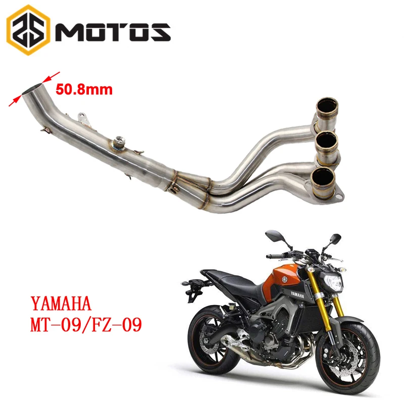 ZS MOTOS глушитель для мотоцикла полная система выхлопная Mid Connect Refit чехол Yamaha MT 09 MT09
